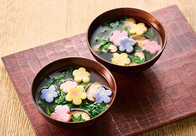 春菊のカラふルすまし汁