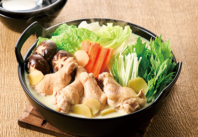 手羽元のしょうが豆乳鍋